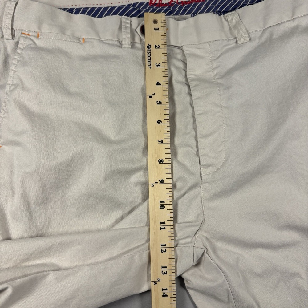 Robert Graham Kipling Mens 40x34 Ivory Pima Cotton Stretch Tailored Chino Pants - Picture 11 of 16